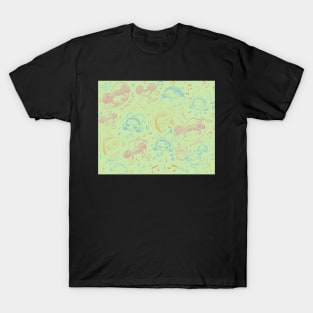 Ojamajo Doremi Doodle (Mint Green) T-Shirt